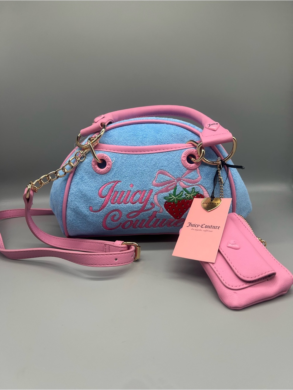 Juicy couture retro strawberry satchel purse